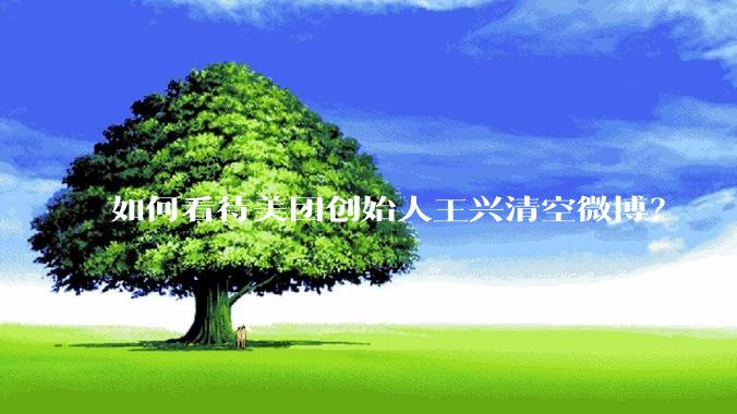 如何看待美团创始人王兴清空微博？