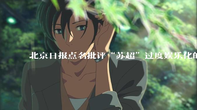 北京日报点名批评“苏超”过度娱乐化的动机是什么？